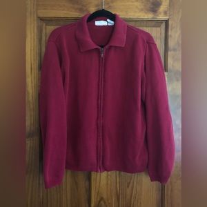 CROFT & BARROW • XL red zip up sweater